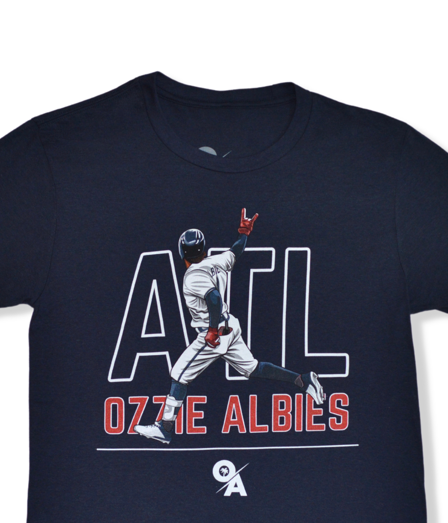  500 LEVEL Ozzie Albies Shirt - Ozzie Albies Fade : Sports &  Outdoors